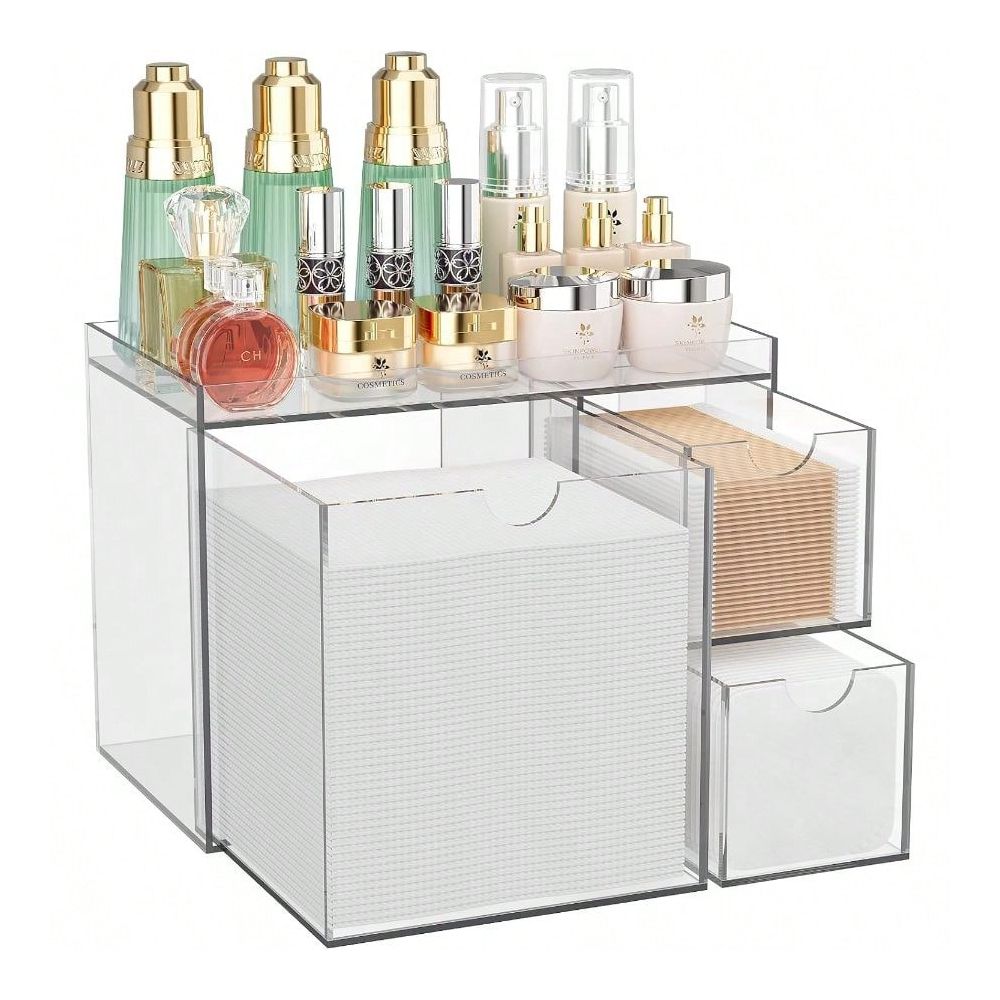 Xl Skincare - Gesichtstuchhalter mit 3 Schubladen, Organizer für