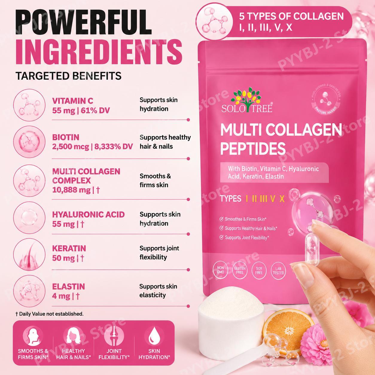 Multi-Kollagen-Peptid-Pulver T – Vitamin C Powder Bewertung und Preis