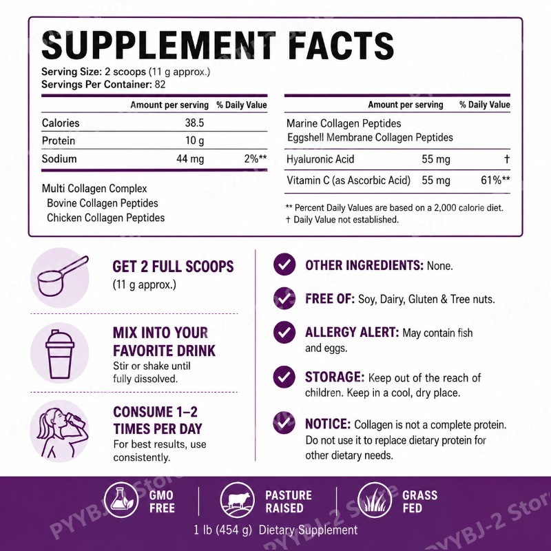 Multi-Kollagen-Peptide-Pulver  – Vitamin C Powder Bewertung und Preis