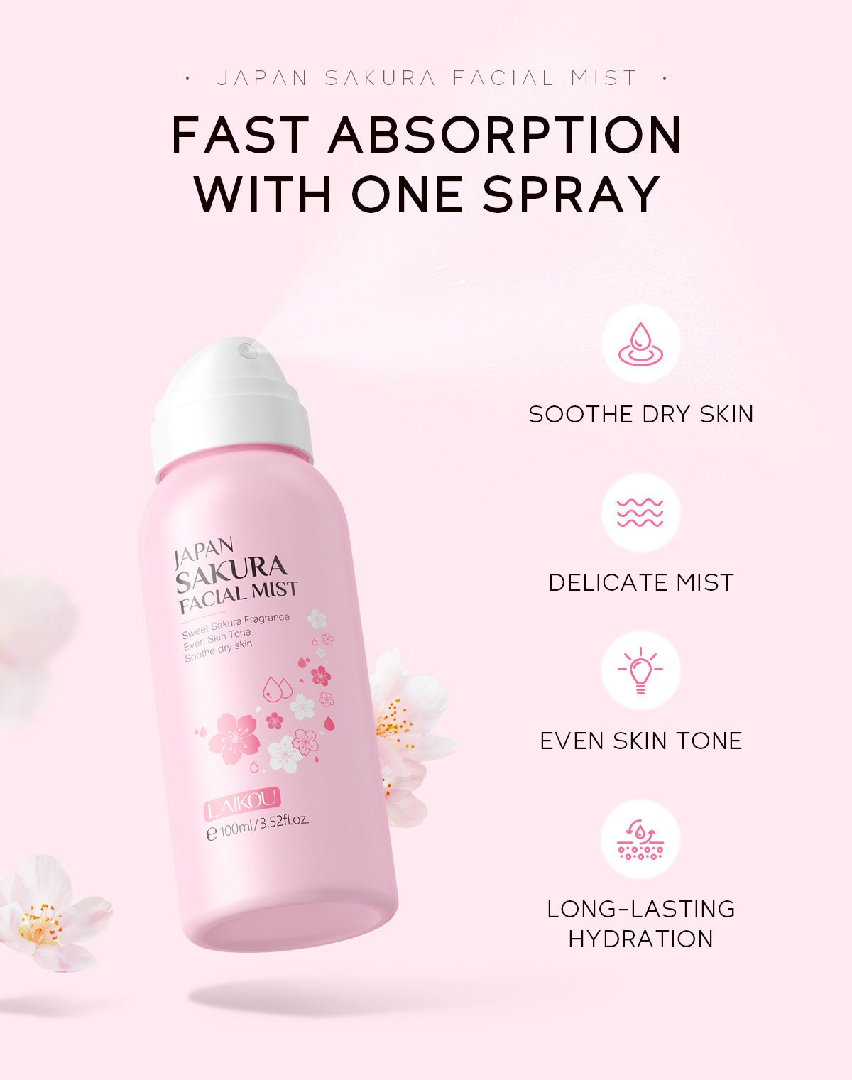 LAIKOU Sakura Facial Mist Brig – Niacinamide Brightening Serum Bewertung und Preis