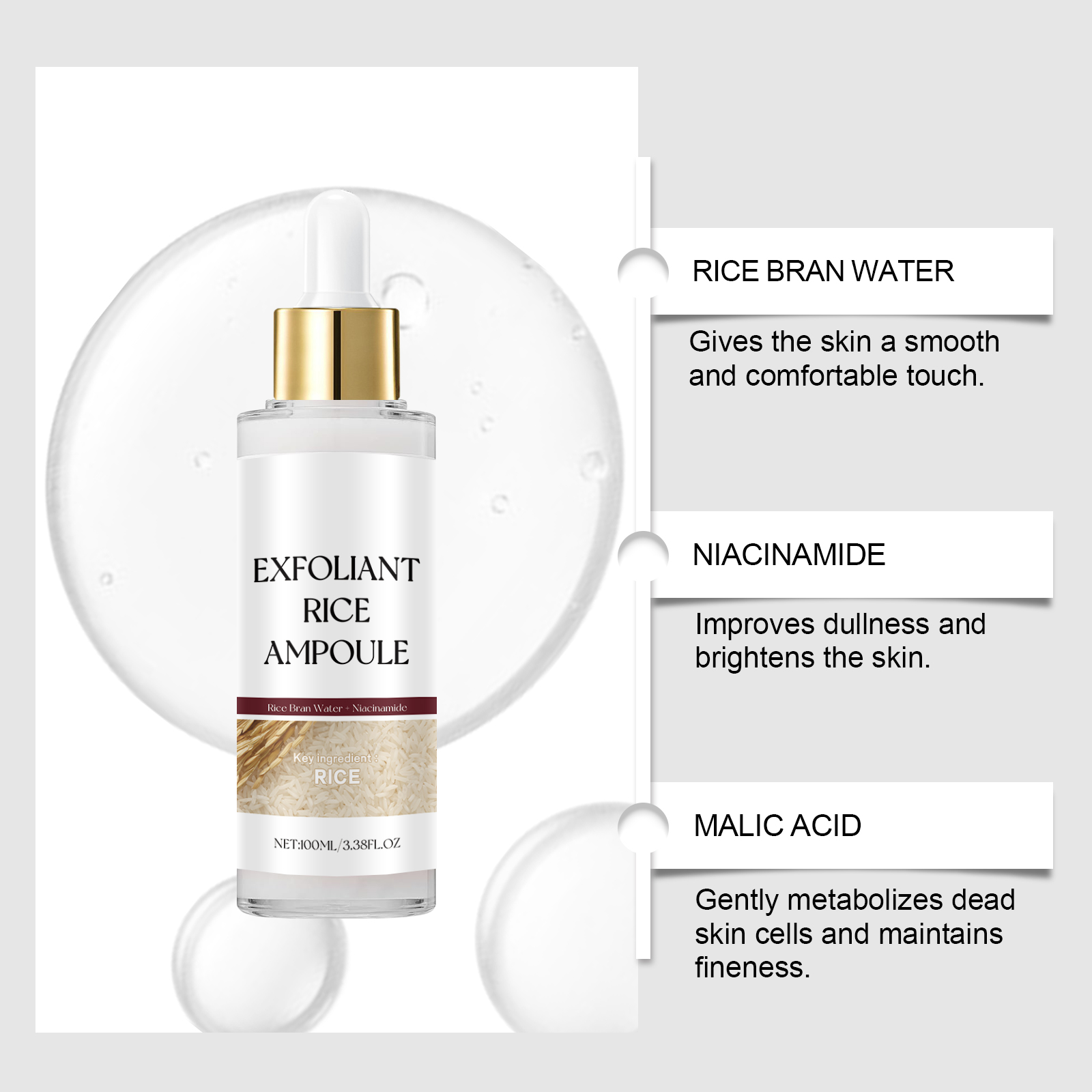 Reis-Peeling-Ampulle Gesichtss – Niacinamide Brightening Serum Bewertung und Preis