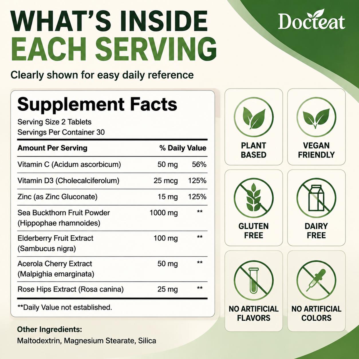 Docteat Sanddorn 1000mg Tablet – Vitamin C Powder Bewertung und Preis