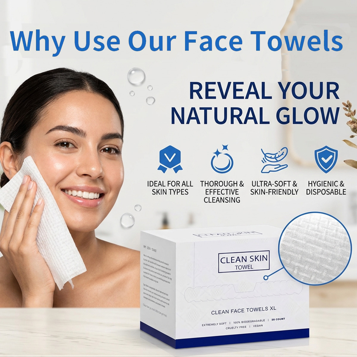 50 Stück/Box Einweg-Gesichtstü – Xl Skincare Bewertung und Preis